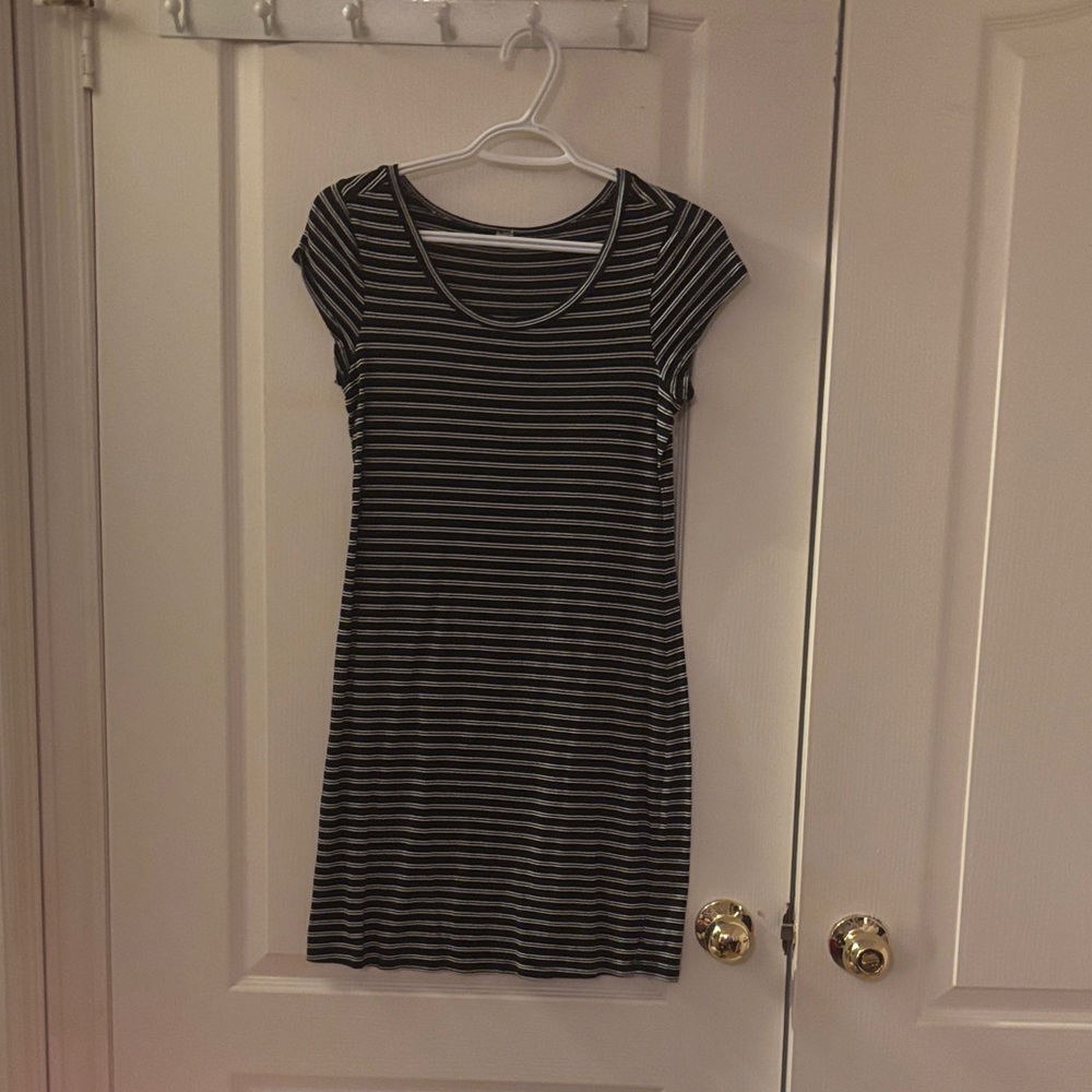 Black and White Striped Dress
